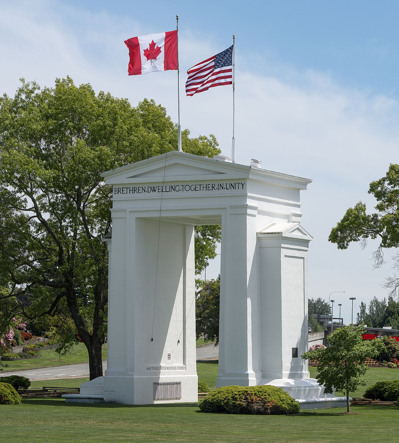 Peace Arch on the Canada–United States border
